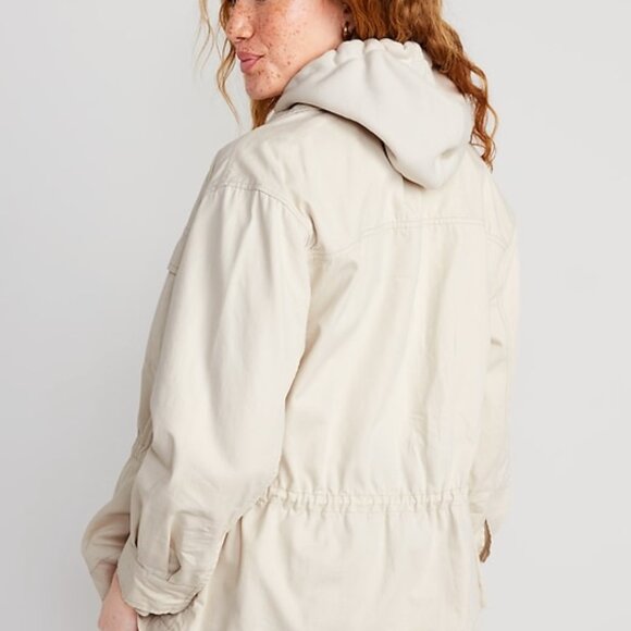 OLD NAVY cinched waist scout utility jacket in cozy cashmere (L) - Picture 4 of 15